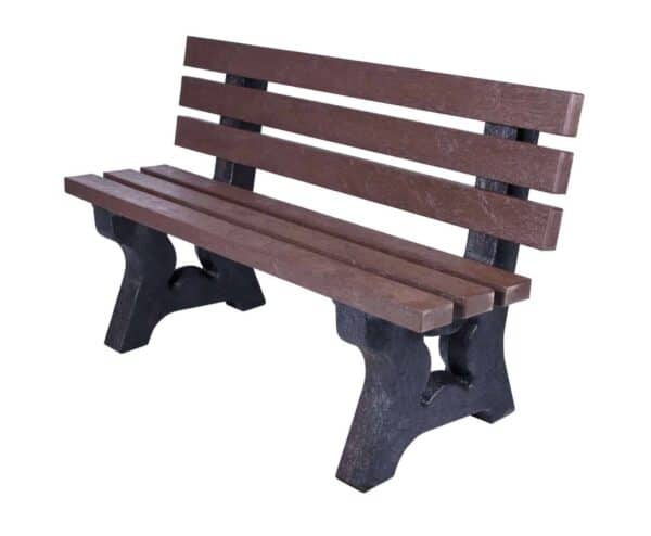 front view of TDP's Peak bench from their recycled furniture range
