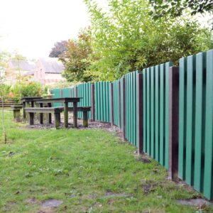 coloured fencing profiles made from recycled plastic waste