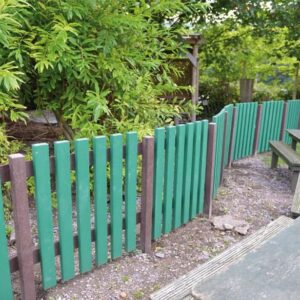 Recycled plastic green fencing