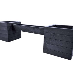 TDP Black Flagg Planters with Trough Made From Recycled Plastic Waste
