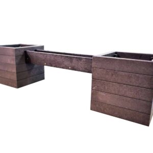 TDP Brown Flagg Planters with Trough Made From Recycled Plastic Waste