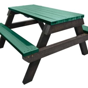 Spectrum picnic table in green made from recycled plastic waste