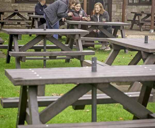 TDP recycled plastic picnic table in brown