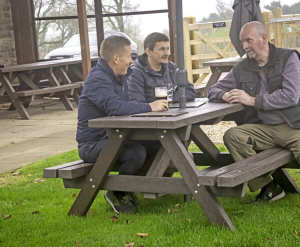 TDP recycled plastic picnic table in brown (3)