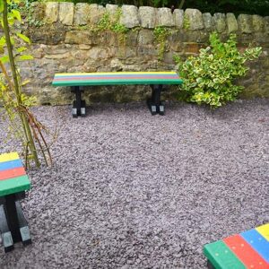 recycled plastic bightly coloured Toucan Benches
