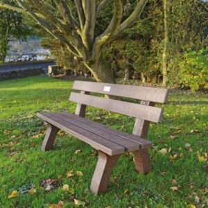 Commemorative Riber Bench made from recycled plastic waste