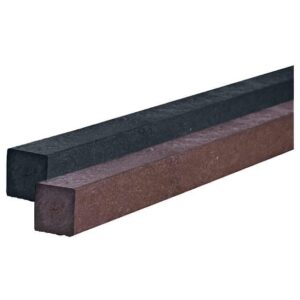 Black and Brown recycled plastic waste square profiles