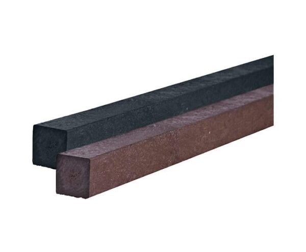 Black and Brown recycled plastic waste square profiles