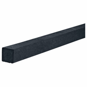 Black recycled plastic waste square profile