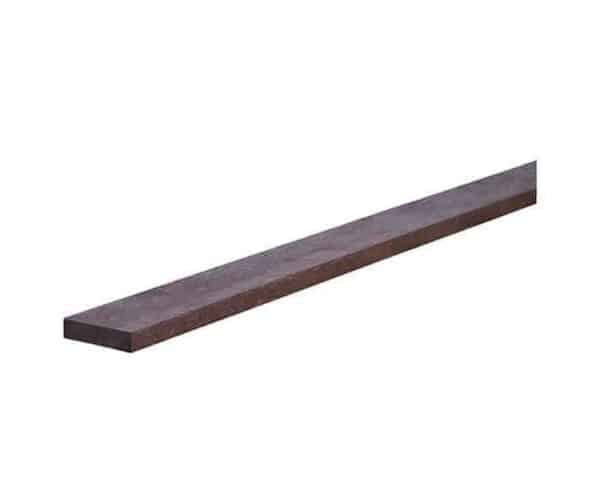 Brown recycled plastic waste rectangular profile