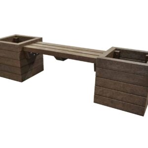 TDP Brown Flagg Planters with Seat Made From Recycled Plastic Waste
