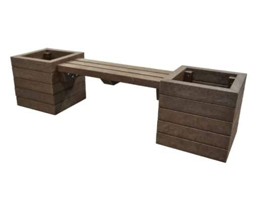 TDP Brown Flagg Planters with Seat Made From Recycled Plastic Waste