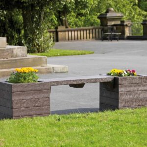 Flagg Planter Bench made from recycled plastic waste