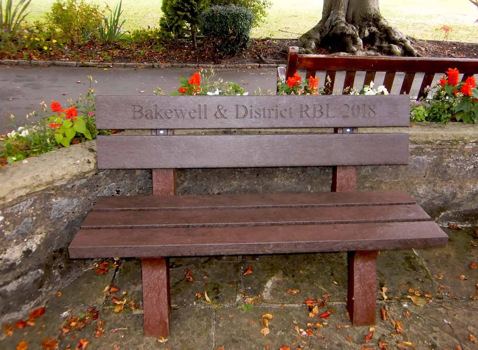 Engraved Riber Bench in Bakewell