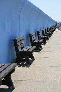Line of Peak Benches at Thorney Bay