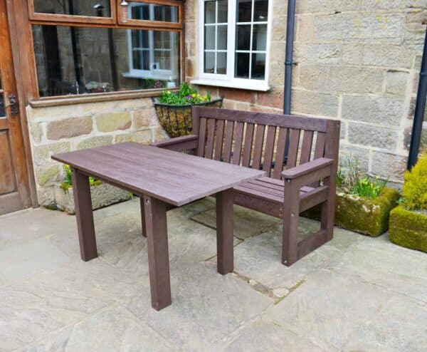 Recycled plastic garden dining set