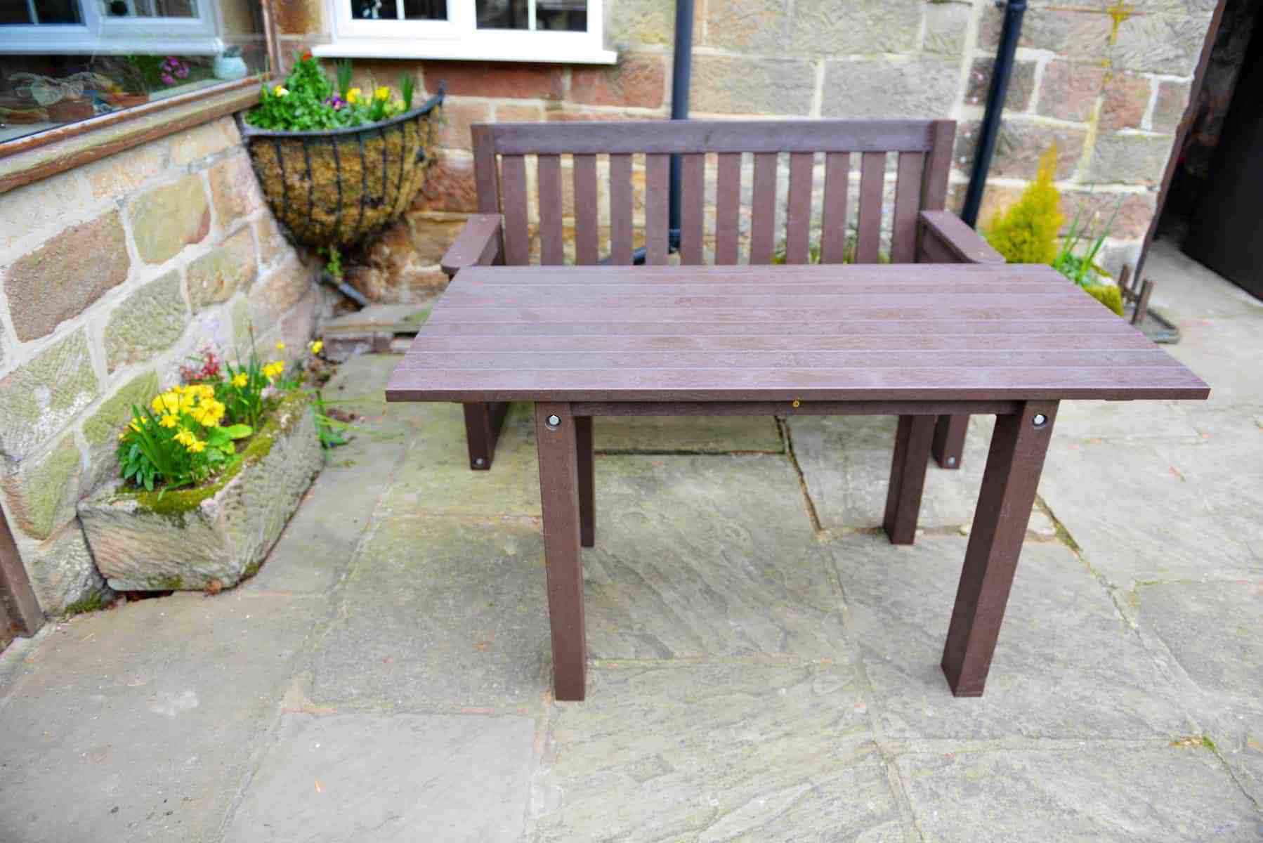 Wirksworth Garden Table - Recycled plastic furniture from TDP