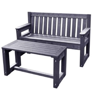 TDP's garden bench & table set made from recycled plastic waste