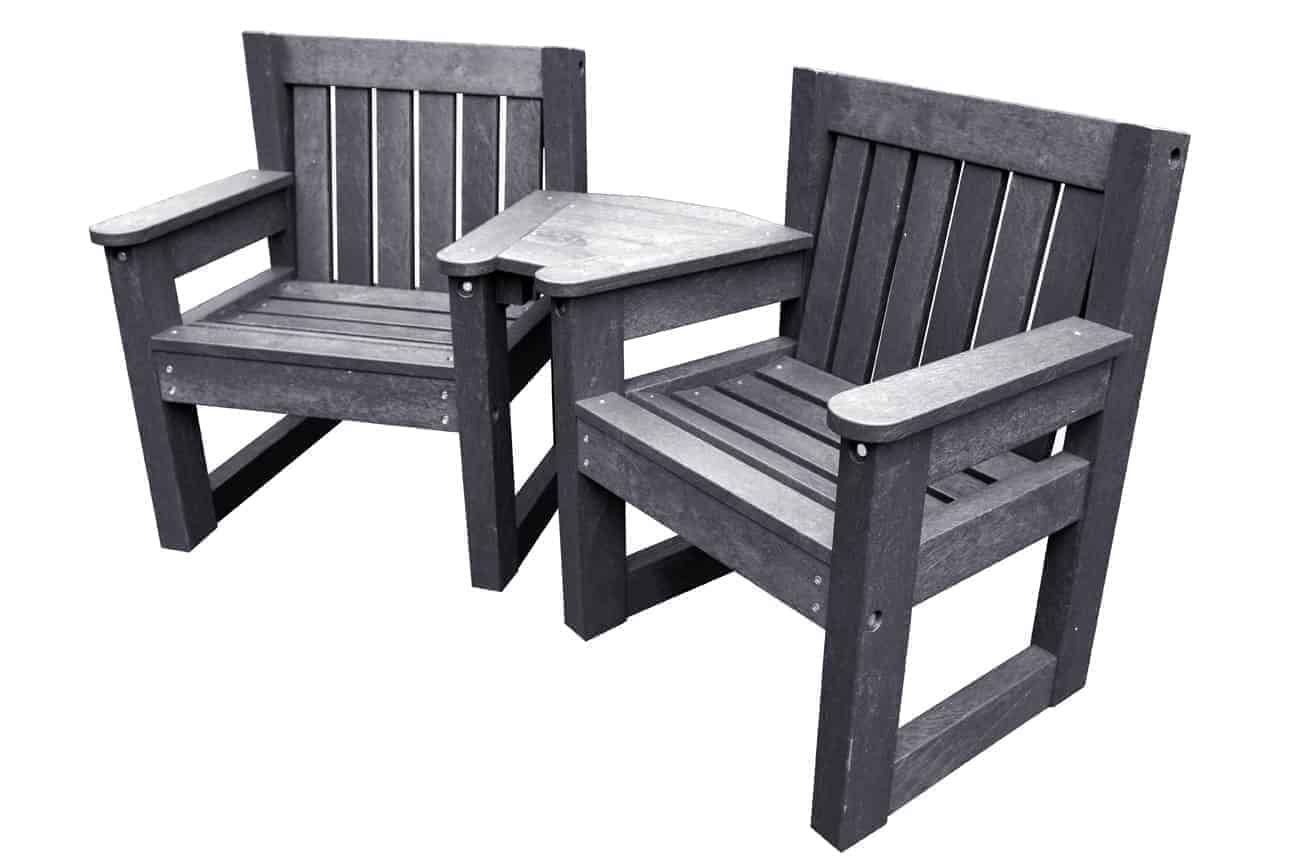 Tea for Two Set Recycled plastic furniture from TDP