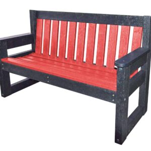 TDP Bakewell Dale 1500mm Bench with Red Slats