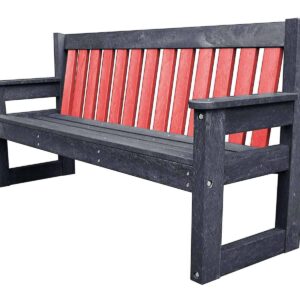 TDP Bakewell Dale 1800mm Bench with Red Back Slats