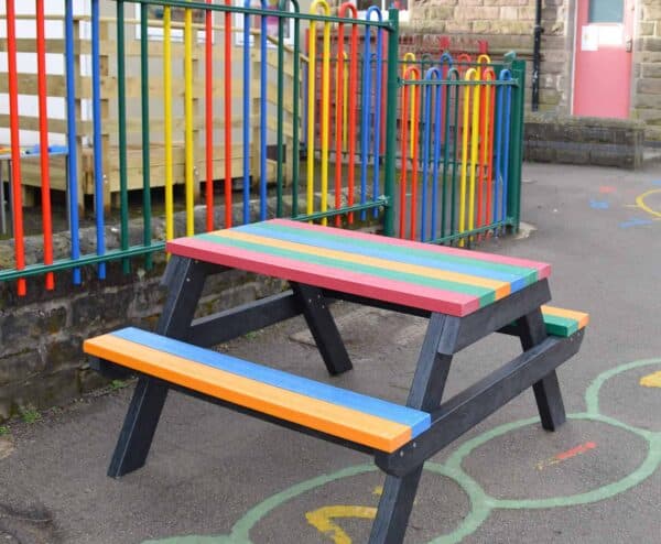 TDP Spectrum Junior Picnic Table in Rainforest Colours