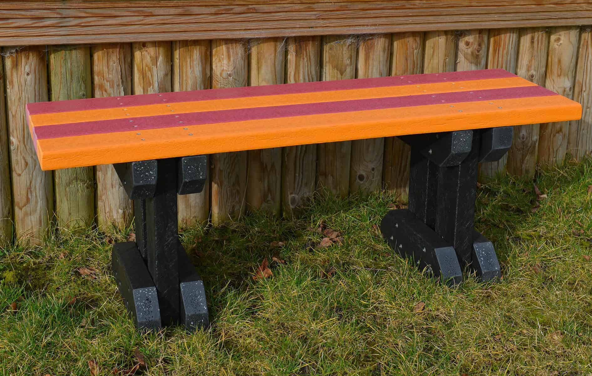 TDP Toucan backless bench in fire colour combination