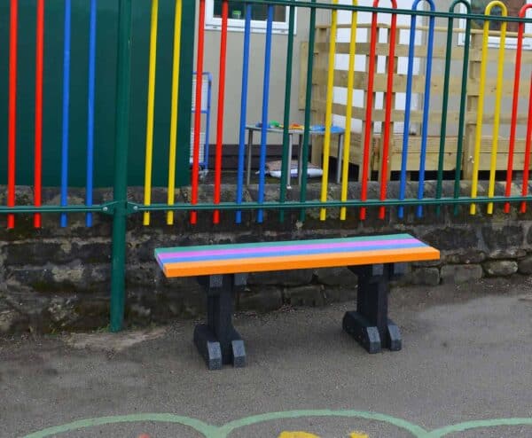 TDP Recycled Plastic Backless Bench Jungle Colours