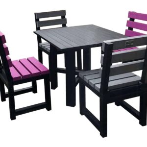 TDP's Cromford Hope garden dining set for 4, made from recycled plastic waste