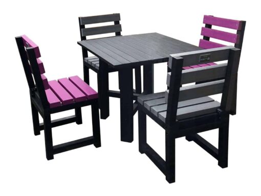 TDP's Cromford Hope garden dining set for 4, made from recycled plastic waste