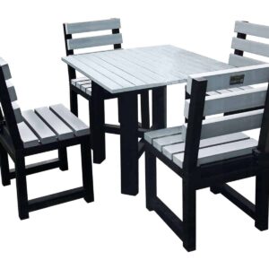 TDP's Cromford Hope Garden Dining set with Urban grey table top and seat slats