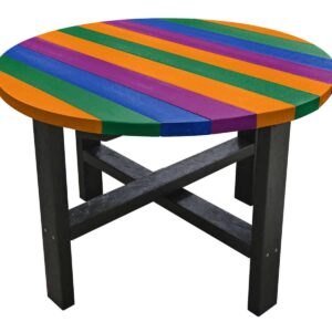 brightly coloured no maintenance garden table