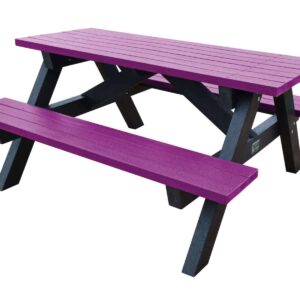 TDP Brassington Picnic Table in Purple