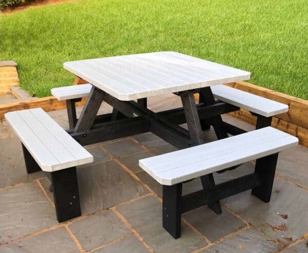TDP Bradbourne picnic table in urban grey seats 8 people