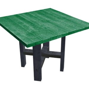 TDPs Hope dining table with green top, made from recycled plastic waste