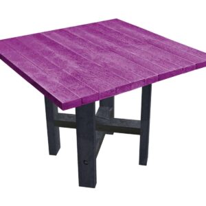 TDPs Hope dining table with purple top, made from recycled plastic waste
