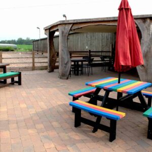 Oakfield Farm Shop with TDP recycled plastic outdoor furniture