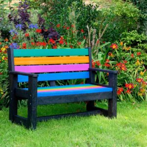 TDP’s Wirksworth seat in Jungle colours, made from recycled plastic waste