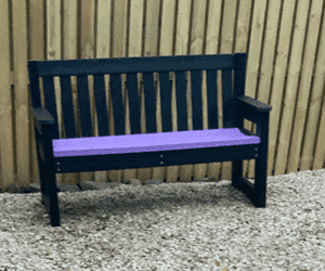 TDP Coloured Dale Bench in Black & Lilac
