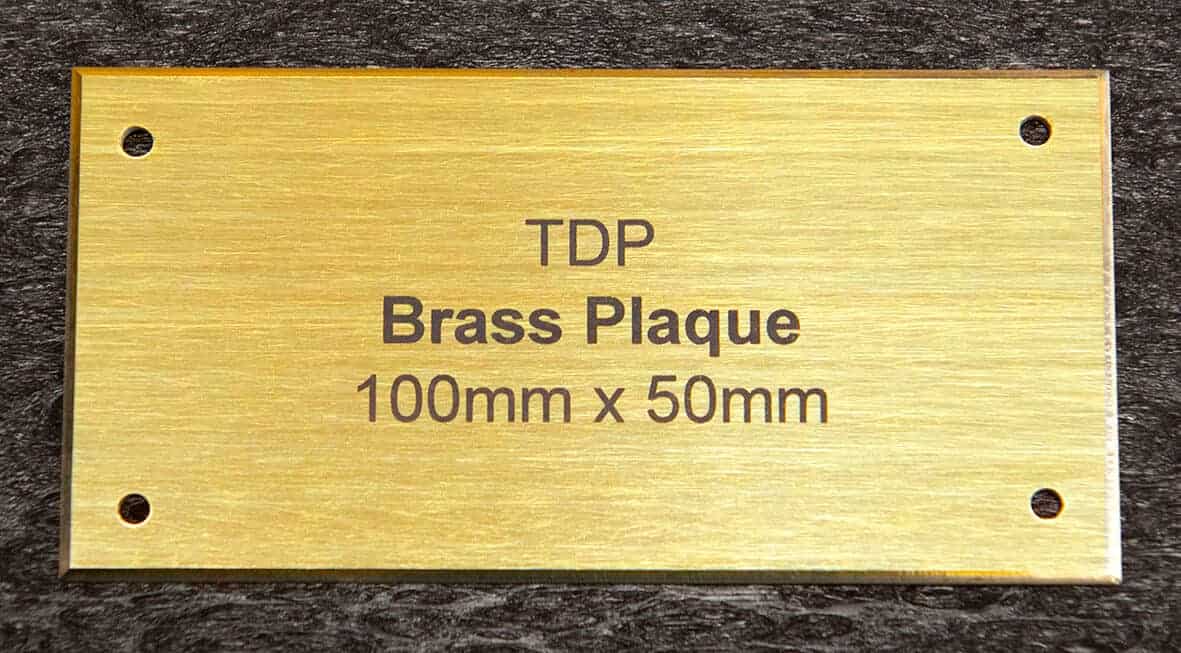 Brass Plaque 100mm x 50mm