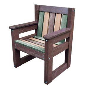 TDP’s recycled plastic coloured garden carver chair.