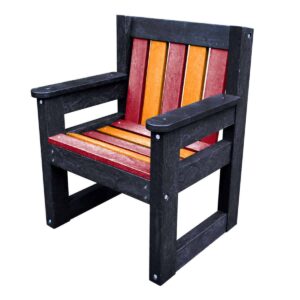 TDP’s recycled plastic coloured garden carver chair.