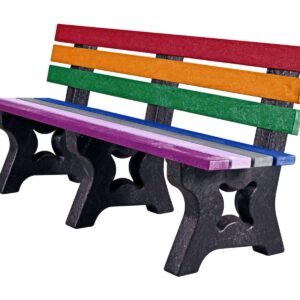 TDP’s Rainbow 4 Seater Peak Bench Made from Recycled Plastic