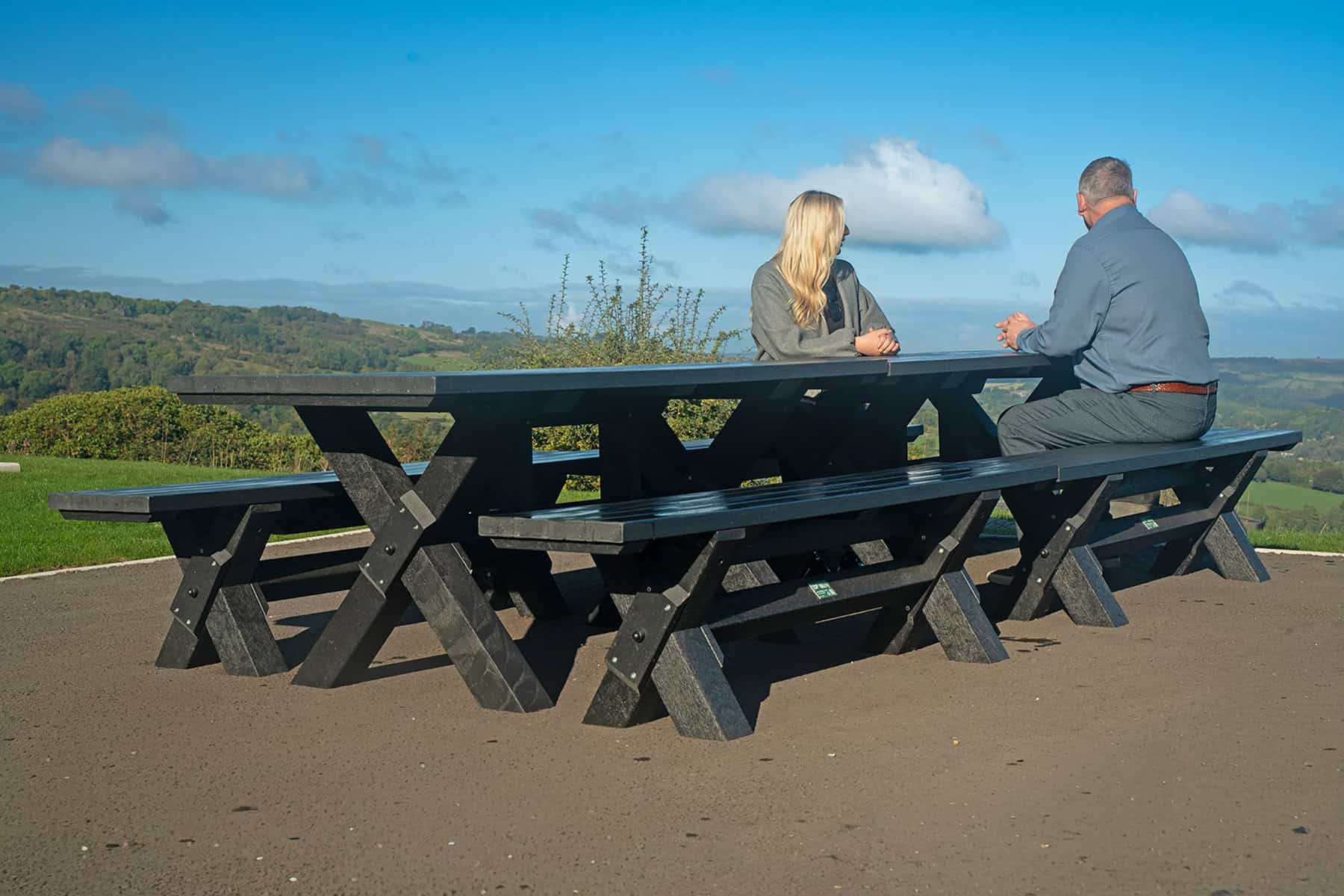 Wheatcroft Garden Dining Set with Benches - Image 3