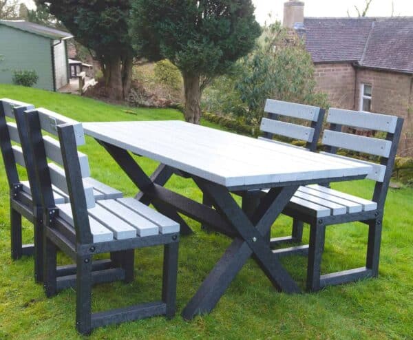 TDP's Wheatcroft garden dining table and chair set