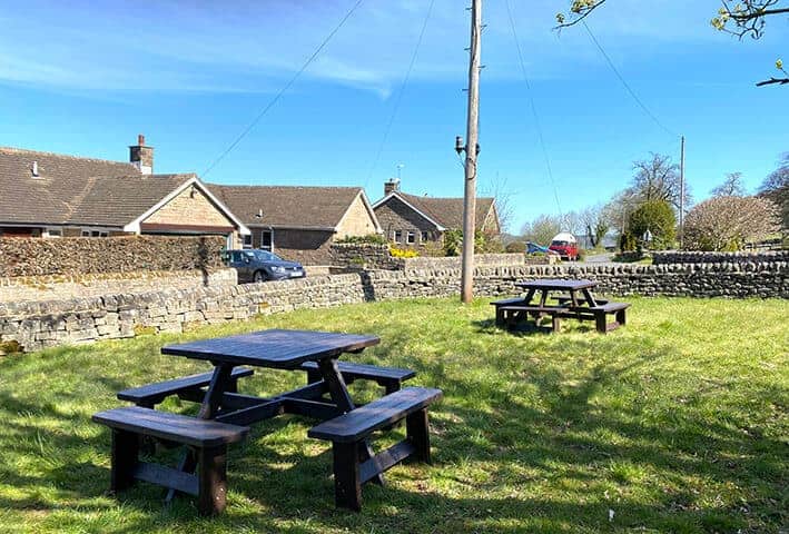 TDP Bradbourne picnic table in Brown Made from recycled plastic at Stanton in the Peak