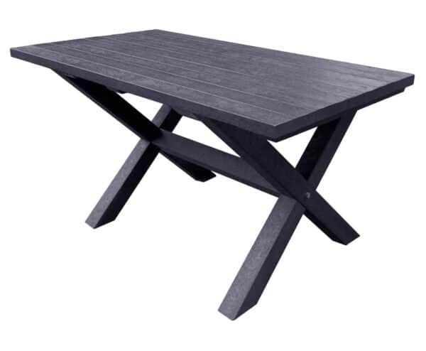 TDP Wheatcroft Table 1500 in Black colour, dining table will comfortably seat 4/6 people around and made from recycled plastic