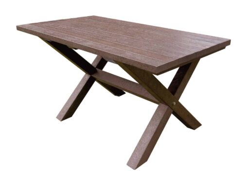 TDP Wheatcroft Table 1500 in Brown colour, dining table will comfortably seat 4/6 people around and made from recycled plastic