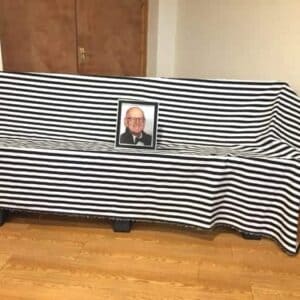 Brian Davies TDP Dale memorial bench made from recycled plastic at Pentrych RFC
