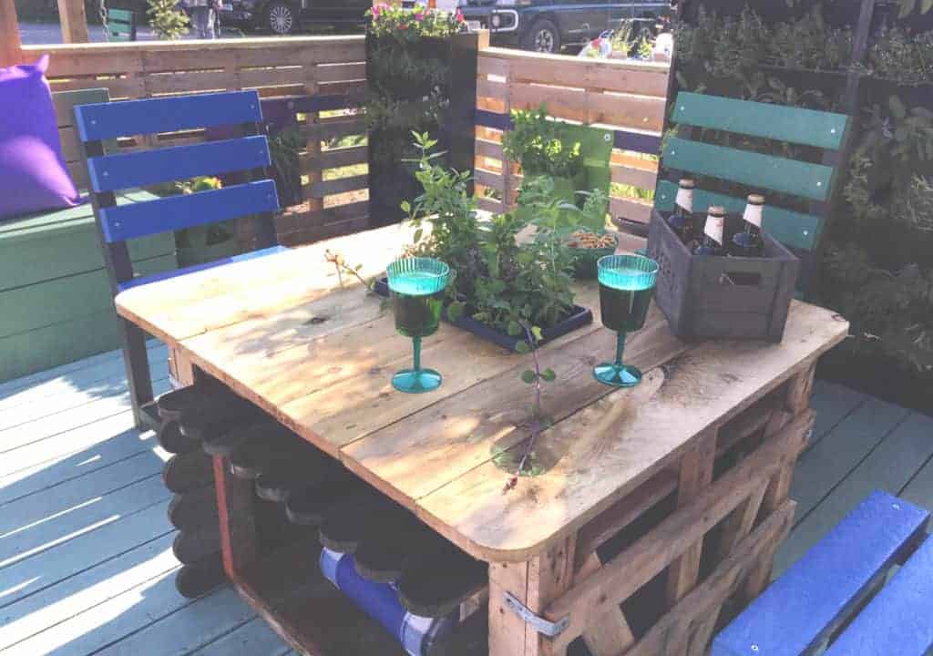 TDP Cromford Chairs on ITV's Love your Garden TV show Made from recycled plastic waste, 26th October 2021